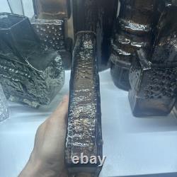 Vase totem en cannelle Whitefriars Geoffrey Baxter 9671