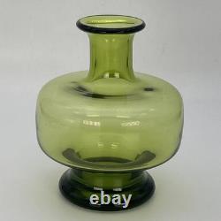Vase vert Holmegaard Danemark Per Lutken vers 1955-1963 soufflé à la main