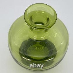 Vase vert Holmegaard Danemark Per Lutken vers 1955-1963 soufflé à la main