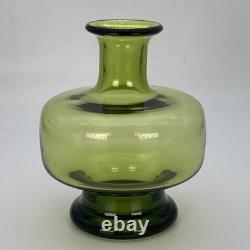 Vase vert Holmegaard Danemark Per Lutken vers 1955-1963 soufflé à la main
