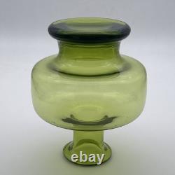 Vase vert Holmegaard Danemark Per Lutken vers 1955-1963 soufflé à la main