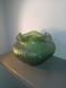 Vase Vert Moul&eacute; De Design Loetz Avec Bord &eacute;vas&eacute;