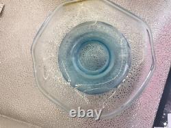 Vases 3 Viteri Hibiscus en verre artistique soufflé à la main, bord froncé, italien, neuf, inutilisé