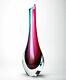 Vases En Verre De Murano Sorrento Vase Aqua 12h / Ruby Italienne Art Glass Vase