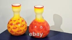 Vases en verre artistique moderne du milieu du siècle Elme Glasbruk conçus par Carl-Olof Borgarp
