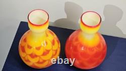 Vases en verre artistique moderne du milieu du siècle Elme Glasbruk conçus par Carl-Olof Borgarp