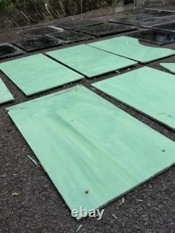 Véritables chutes de carreaux en verre Vitrolite jade Art déco