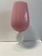 Verre Opaline Rose Stelvia Empoli Sur Pied En Cam&eacute;e Des Ann&eacute;es 1960