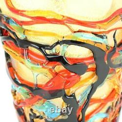 VerreDeVenise Vase d'art abstrait Vesuvio en verre de Murano