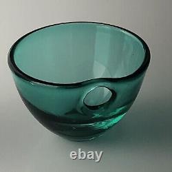 Very Rare Pierced 1958 Blenko Wayne Husted Vase/bowl Fabriqué Pour 1 An Seulement