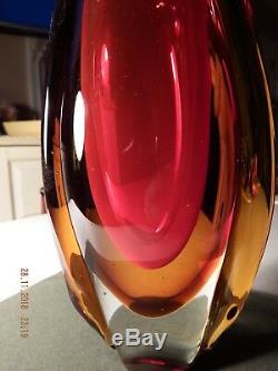Vintage Flavio Poli Pour Seguso Vetri D'arte Murano Glass Art Vase
