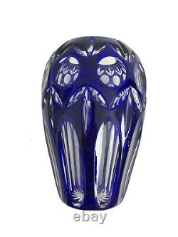 Vintage Nachtmann Cobalt Bleu Coupe À Effacer Mi-century Art Vase En Verre 8