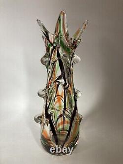 Vintage Stunning Czech Art Glass Vase Jan Beranek 60s 70s MCM