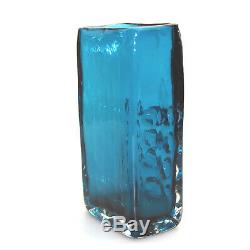 Whitefriars Art Glass Kingfisher Bleu Téléphone Portable Vase Geoffrey Baxter C. 1969