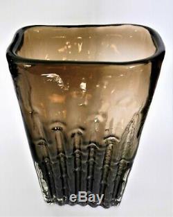 Whitefriars Art Glass Vase En Bambou Par Geoffrey Baxter