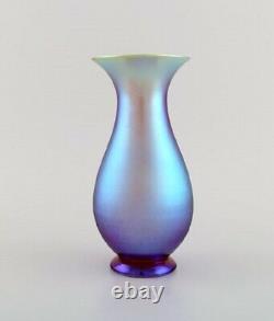 Wmf, Allemagne. Vase En Verre D'art Myra Irisé. Les Années 1930